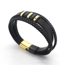 New Mold Mens Bracelet Leather Bracelet With Gold Clasp